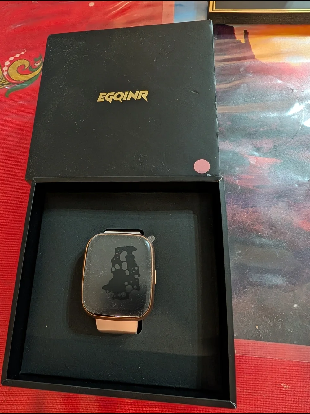 Pink Smartwatch with Rose Gold Case
